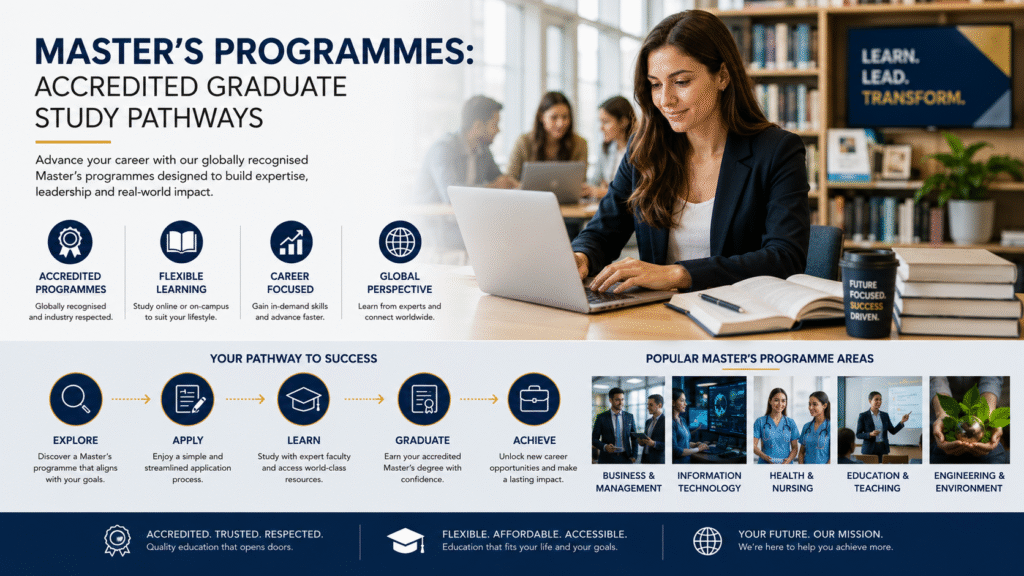 Master’s Programmes: Accredited Graduate Study Pathways