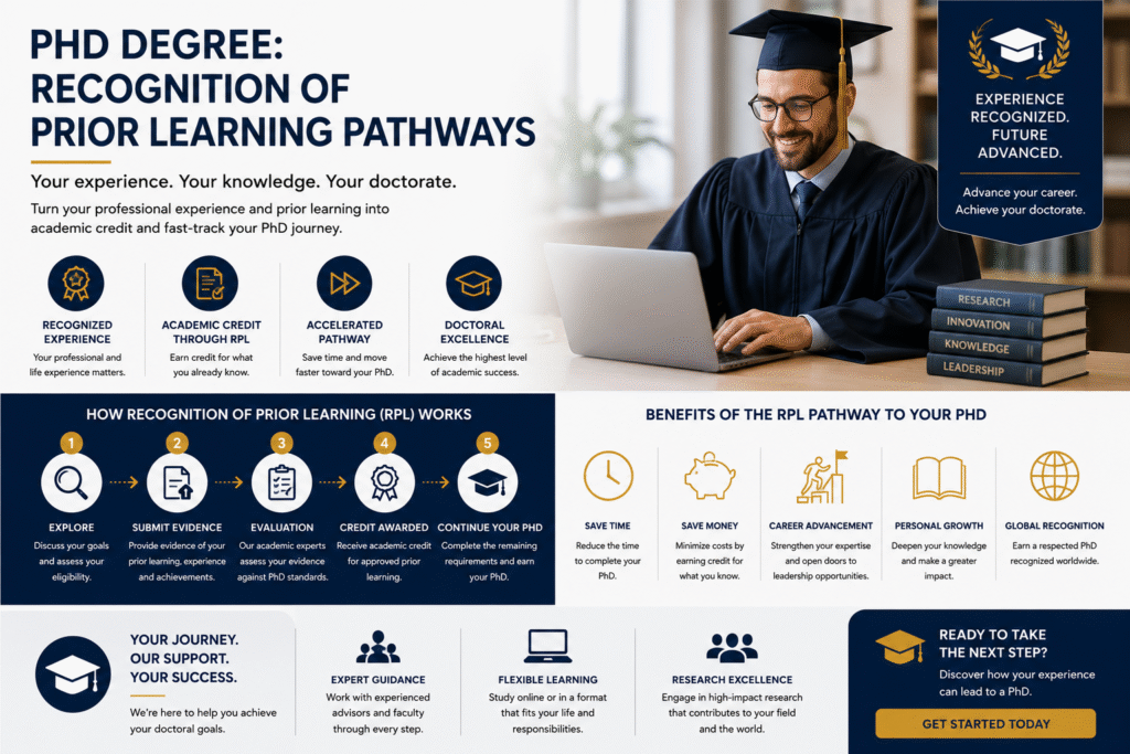 PhD Degree: Recognition of Prior Learning Pathways